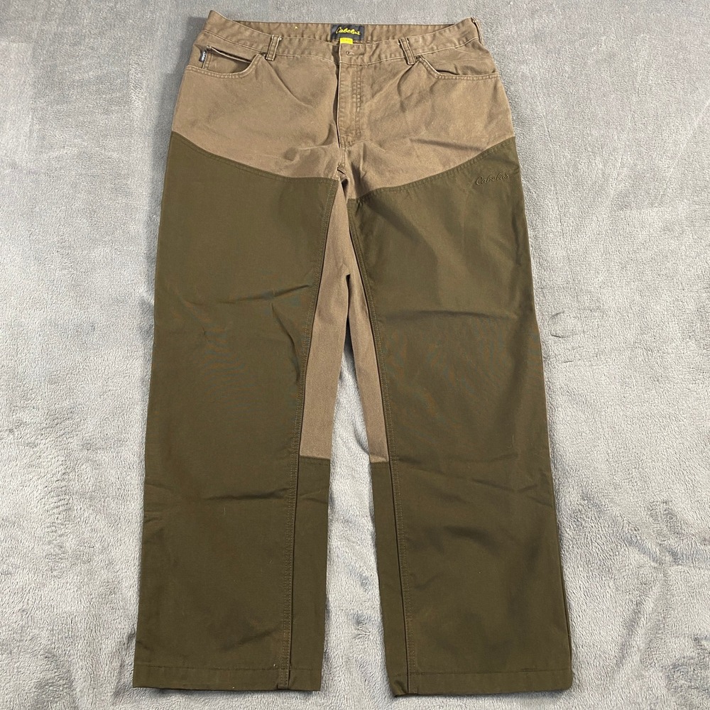 Cabelas Hunting Pants‎ Men 38x32 Brown Roughneck Upland Cotton Canvas Reinforced